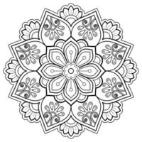 mandala art numérique motif art sur le mur livre de coloriage motif de dentelle le tatouage conception pour un papier peint peinture chemise et carrelage pochoir autocollant conception cercle décoratif ornement dans un style oriental ethnique vecteur