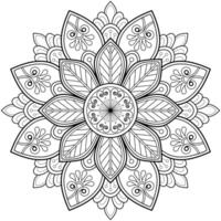 motif de mandala utilisé pour le livre de coloriage. conception de papier peint d'art vecteur