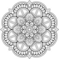 motif de mandala utilisé pour le livre de coloriage. conception de papier peint d'art vecteur