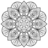 mandala art numérique motif art sur le mur livre de coloriage motif de dentelle le tatouage conception pour un papier peint peinture chemise et carrelage pochoir autocollant conception cercle décoratif ornement dans un style oriental ethnique vecteur