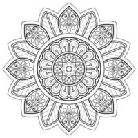 mandala art numérique motif art sur le mur livre de coloriage motif de dentelle le tatouage conception pour un papier peint peinture chemise et carrelage pochoir autocollant conception cercle décoratif ornement dans un style oriental ethnique vecteur