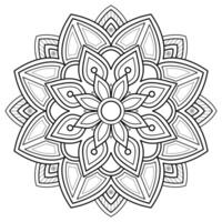 mandala art numérique motif art sur le mur livre de coloriage motif de dentelle le tatouage conception pour un papier peint peinture chemise et carrelage pochoir autocollant conception cercle décoratif ornement dans un style oriental ethnique vecteur