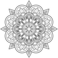 motif de mandala utilisé pour le livre de coloriage. conception de papier peint d'art vecteur