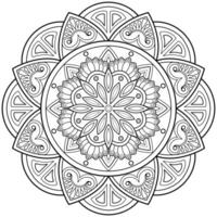 motif de mandala utilisé pour le livre de coloriage. conception de papier peint d'art vecteur