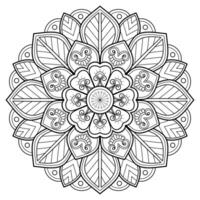 motif de mandala utilisé pour le livre de coloriage. conception de papier peint d'art vecteur