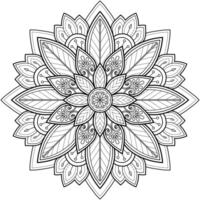 motif de mandala utilisé pour le livre de coloriage. conception de papier peint d'art vecteur