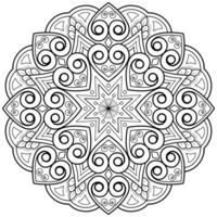 motif de mandala utilisé pour le livre de coloriage. conception de papier peint d'art vecteur