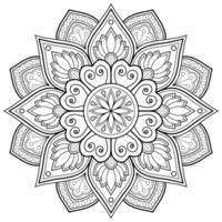 motif de mandala utilisé pour le livre de coloriage. conception de papier peint d'art vecteur