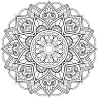 motif de mandala utilisé pour le livre de coloriage. conception de papier peint d'art vecteur