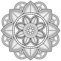 motif de mandala utilisé pour le livre de coloriage. conception de papier peint d'art vecteur