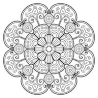 motif de mandala utilisé pour le livre de coloriage. conception de papier peint d'art vecteur