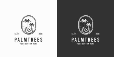 logo de palmier vecteur