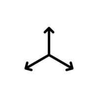 icône de ligne de symbole de signe de flèche adaptée à tout usage vecteur