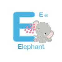 alphabet d'animaux mignons pour l'éducation des enfants. vecteur