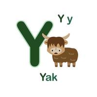 alphabet d'animaux mignons pour l'éducation des enfants. vecteur
