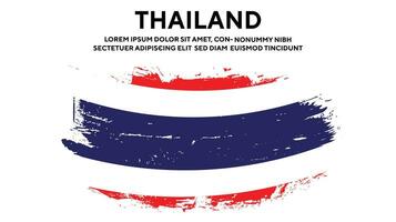 thaïlande nouveau style ondulé coloré grunge texture drapeau vecteur de conception