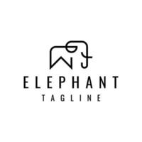 création de logo d'éléphant moderne et minimaliste vecteur