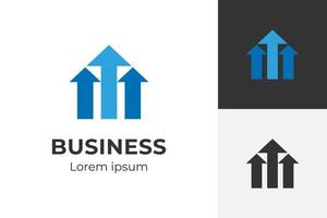 flèche croissante graphique pour la création de logo de finance, signe vectoriel flèche vers le haut succès commercial pour le marketing, logo d'investissement à domicile
