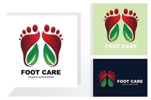 soins des pieds logo design santé illustration femme pédicure salon vecteur