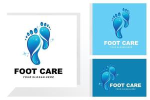 soins des pieds logo design santé illustration femme pédicure salon vecteur