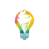 crème glacée dans le logo du cône de gaufre. icône de vecteur de cône de crème glacée.