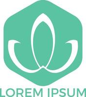 logo du spa salon de bien-être lotus et logo du spa d'affaires. concept de modèle de conception saine de massage de logo de spa d'affaires. vecteur