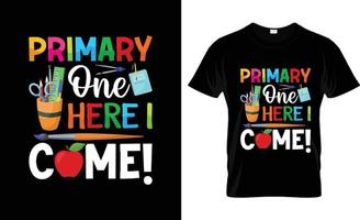 conception de t-shirt du premier jour d'école, slogan du premier jour d'école et conception de vêtements, typographie du premier jour d'école, vecteur du premier jour d'école, illustration du premier jour d'école