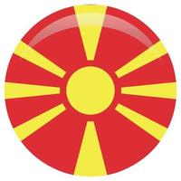 illustration vectorielle du drapeau de la macédoine. drapeau national de macédoine. vecteur