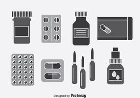 Ensemble de vecteur boîte de médecine