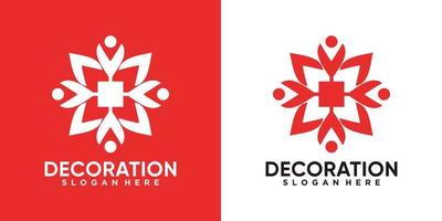 création de logo de décoration avec concept créatif vecteur