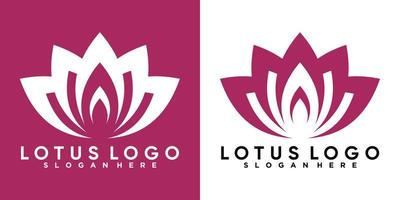 création de logo de lotus avec style et concept créatif vecteur