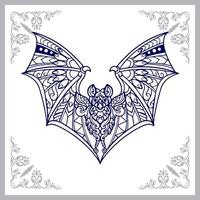 bat mandala arts isolé sur fond blanc vecteur