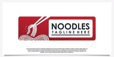 illustration de conception de logo de nouilles ramen pour icône de restaurant avec élément créatif vecteur premium partie 4