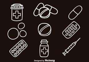 Icônes de dessin à la main de Medicie vecteur