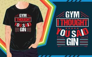 conception de t-shirt de gym vecteur