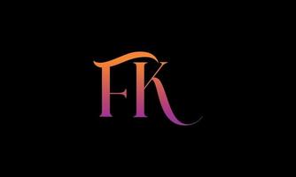 lettre fk vector logo modèle gratuit vecteur gratuit