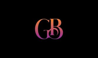 lettre gb vector logo modèle gratuit vecteur gratuit
