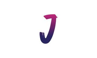 logo de la lettre j. j pinceau lettre logo design modèle de vecteur gratuit.