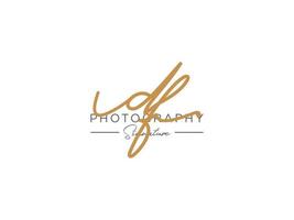 lettre df signature logo template vecteur