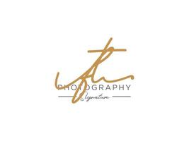 lettre ft signature logo template vecteur