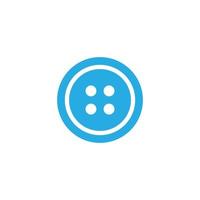 eps10 vecteur bleu vêtements bouton solide icône isolé sur fond blanc. symbole de la mode et de la couture dans un style moderne et plat simple pour la conception, le logo et l'application mobile de votre site Web