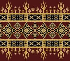 motif géométrique sans couture avec forme tribale. conçu en ikat, boho, aztèque, folk, motif, thaï, style arabe de luxe. idéal pour les vêtements en tissu, la céramique, le papier peint. illustration vectorielle vecteur