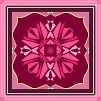 motif géométrique rose idéal pour foulard en soie, mouchoir, bandana, foulard, châle, hijab, tissu, textile, papier peint, tapis ou couverture. illustrations pour l'impression de mode. illustration vectorielle. vecteur