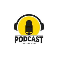 création de logo de podcast pour les entreprises, les podcasteurs et plus encore vecteur