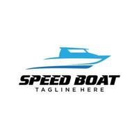 création de logo de bateau rapide vecteur