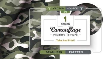 motif camouflage sans couture, texture militaire, tissu de guerre vecteur