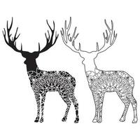 cerf coloriage vecteur gratuit