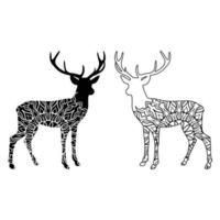 cerf coloriage vecteur gratuit