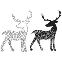 cerf coloriage vecteur gratuit