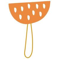 icône d'un élément graphique de conception unique doodle orange lollypop.single dessiné à la main. vecteur